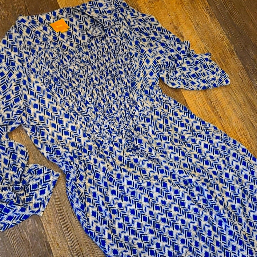 ~Anthro~MAEVE~Geometric Print Minidress Tunic L